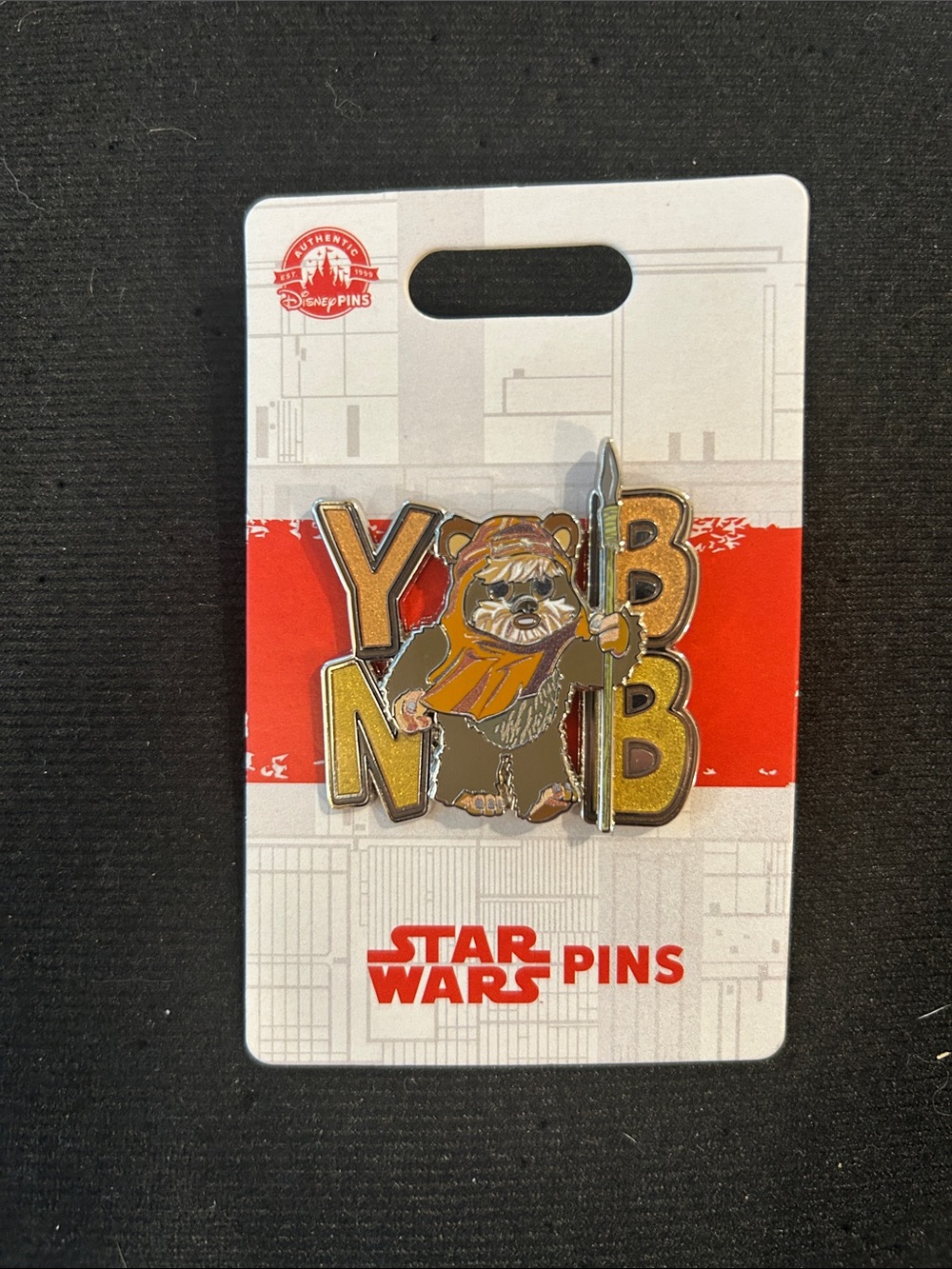 Disney Black and Red Star Wars Pin Backing Card